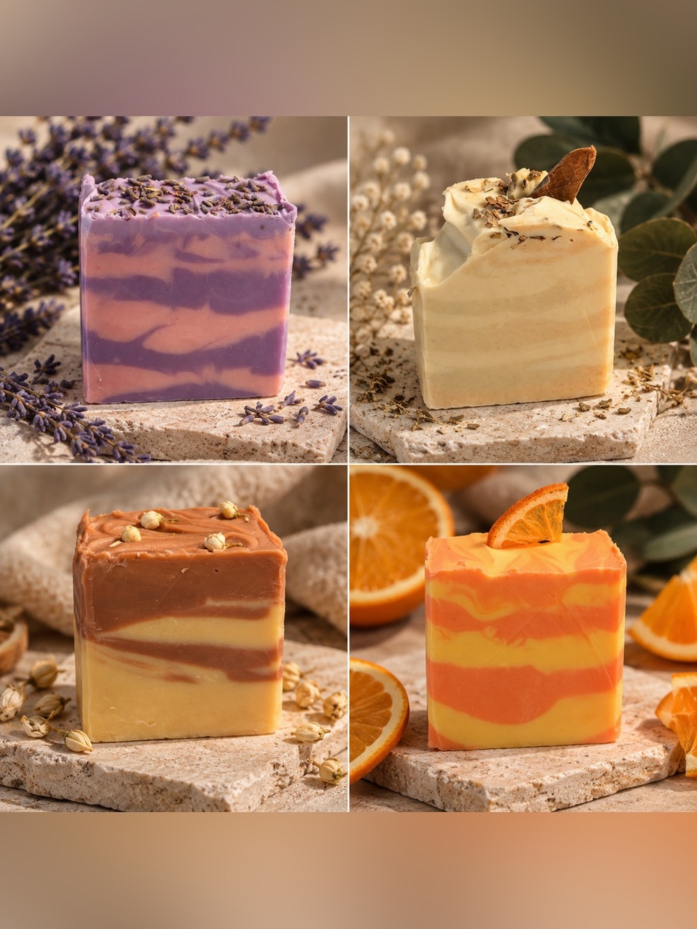 All Natural Soap Bars - Hand made in small batches - Swipe for more